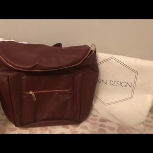 NWT Fawn Design Wine Diaper Bag